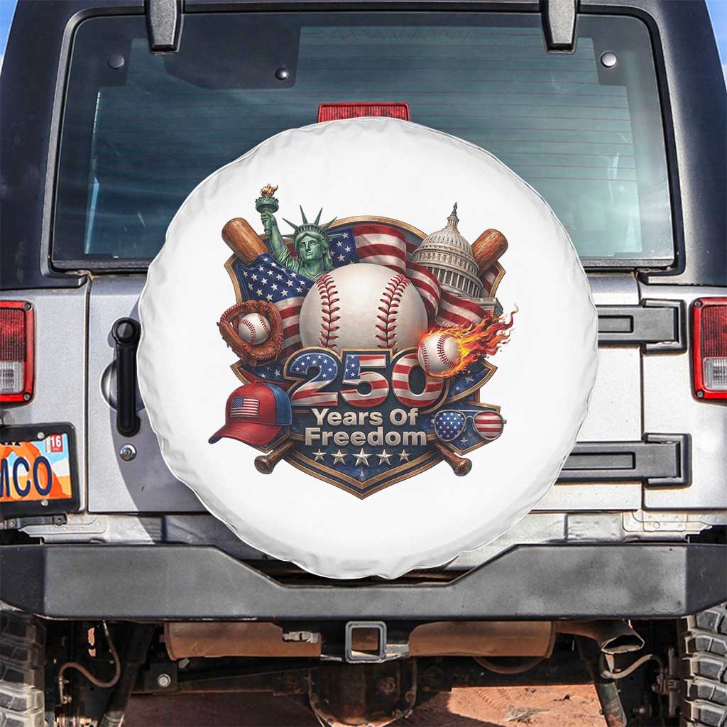 USA 250 Years Of Freedom Baseball Graphic Spare Tire Cover