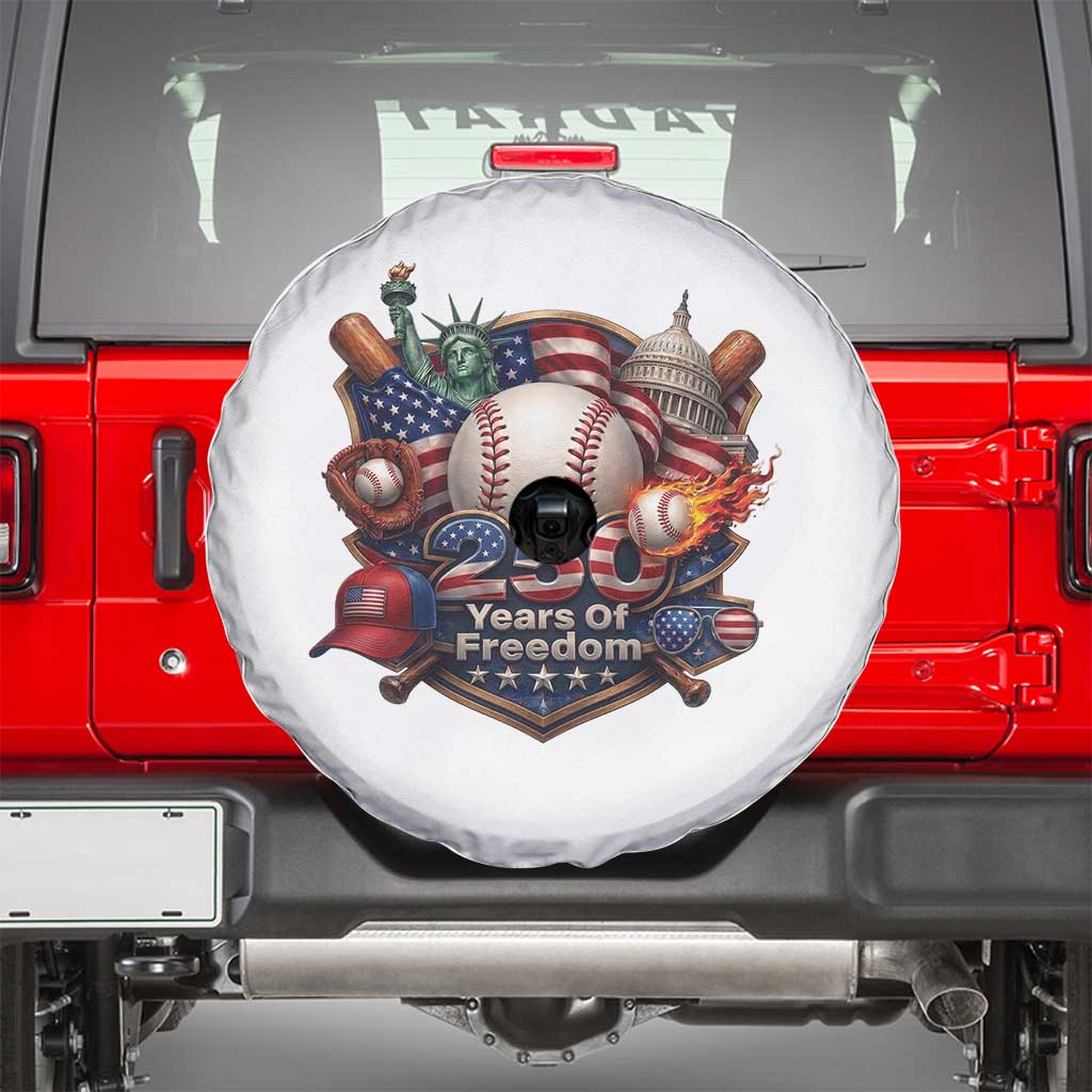 USA 250 Years Of Freedom Baseball Graphic Spare Tire Cover