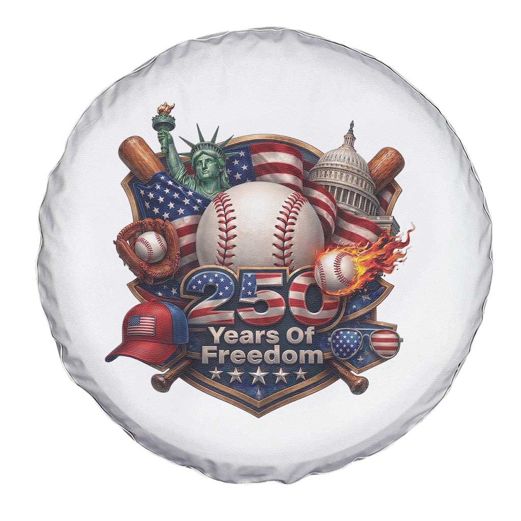 USA 250 Years Of Freedom Baseball Graphic Spare Tire Cover