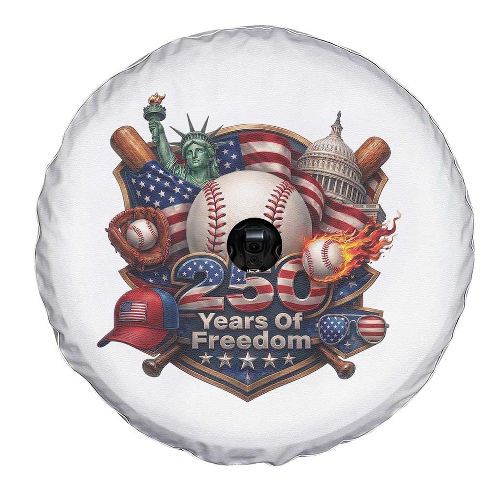 USA 250 Years Of Freedom Baseball Graphic Spare Tire Cover