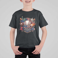 USA 250 Years Of Freedom Baseball Graphic T Shirt For Kid