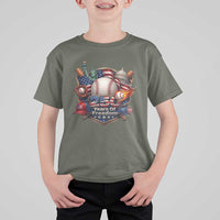 USA 250 Years Of Freedom Baseball Graphic T Shirt For Kid