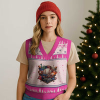 USA 250 Years Of Freedom Baseball Graphic V-Neck Knit Sweater Vest