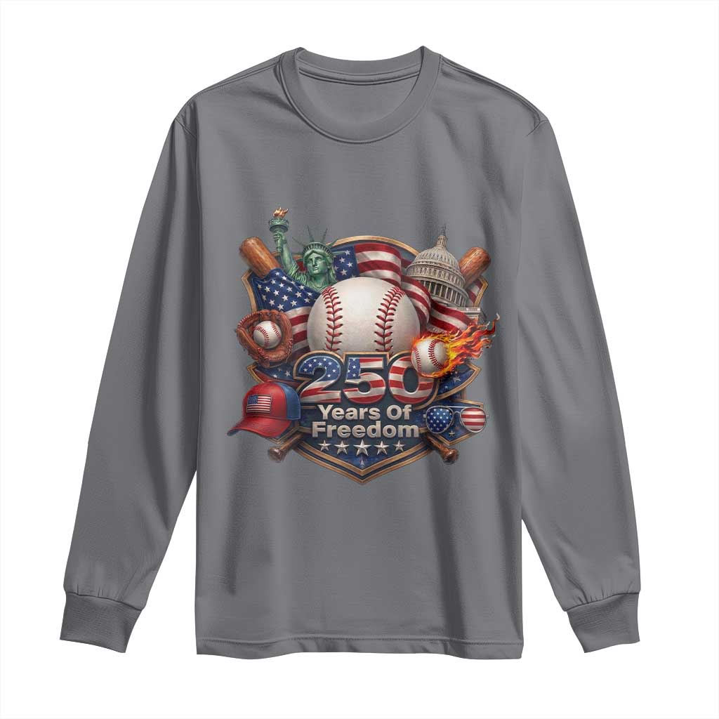 USA 250 Years Of Freedom Baseball Graphic Long Sleeve Shirt