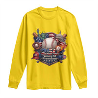 USA 250 Years Of Freedom Baseball Graphic Long Sleeve Shirt