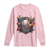 USA 250 Years Of Freedom Baseball Graphic Long Sleeve Shirt