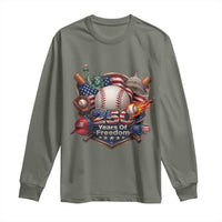 USA 250 Years Of Freedom Baseball Graphic Long Sleeve Shirt