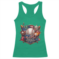 USA 250 Years Of Freedom Baseball Graphic Racerback Tank Top