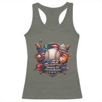 USA 250 Years Of Freedom Baseball Graphic Racerback Tank Top