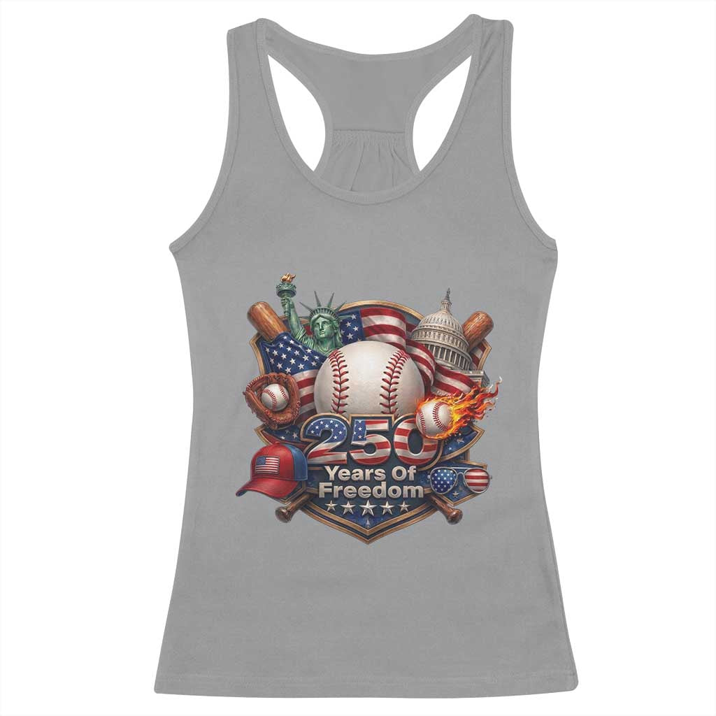 USA 250 Years Of Freedom Baseball Graphic Racerback Tank Top