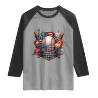 USA 250 Years Of Freedom Baseball Graphic Raglan Shirt