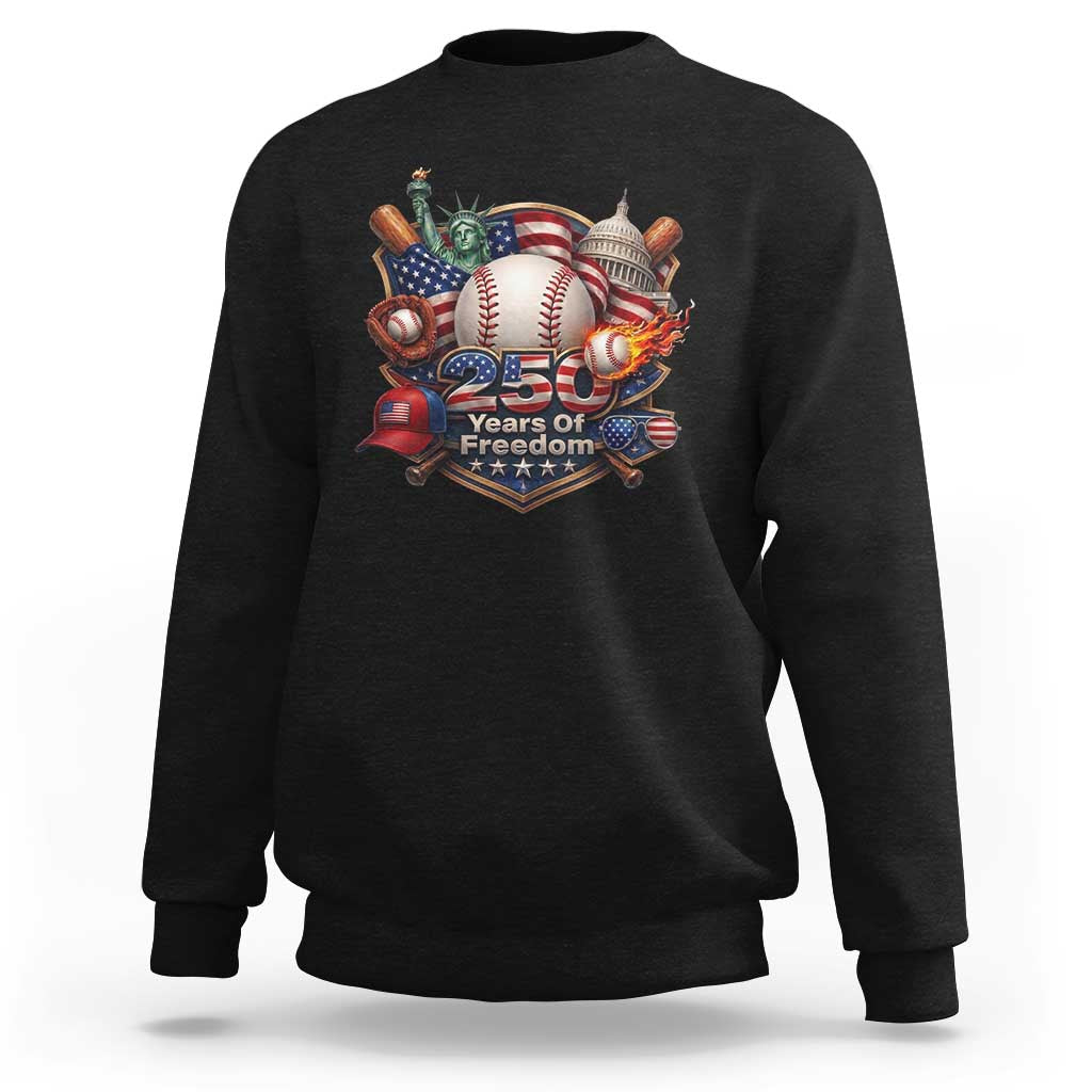 USA 250 Years Of Freedom Baseball Graphic Sweatshirt