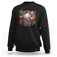 USA 250 Years Of Freedom Baseball Graphic Sweatshirt