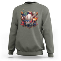 USA 250 Years Of Freedom Baseball Graphic Sweatshirt