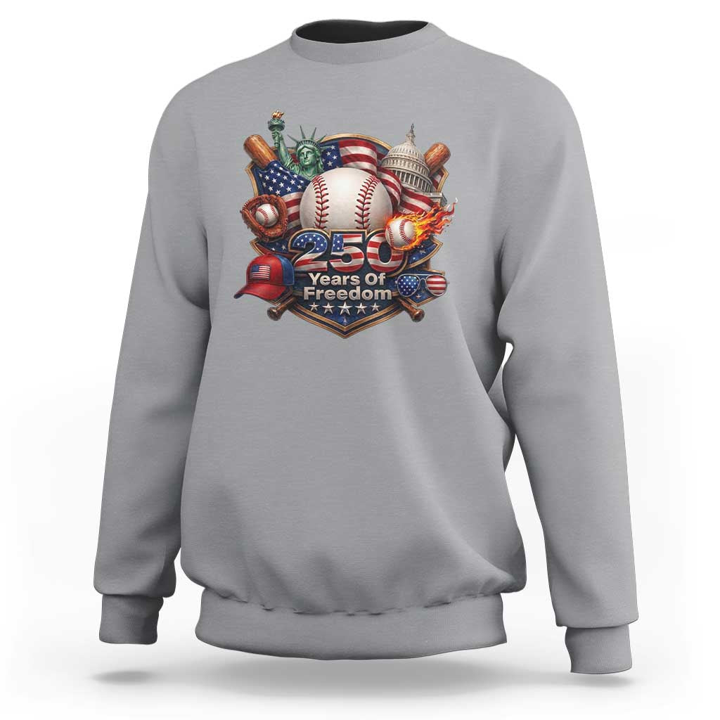 USA 250 Years Of Freedom Baseball Graphic Sweatshirt