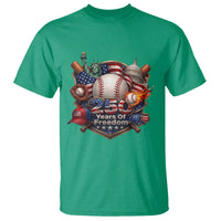 USA 250 Years Of Freedom Baseball Graphic T Shirt