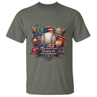 USA 250 Years Of Freedom Baseball Graphic T Shirt