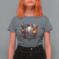 USA 250 Years Of Freedom Baseball Graphic T Shirt For Women