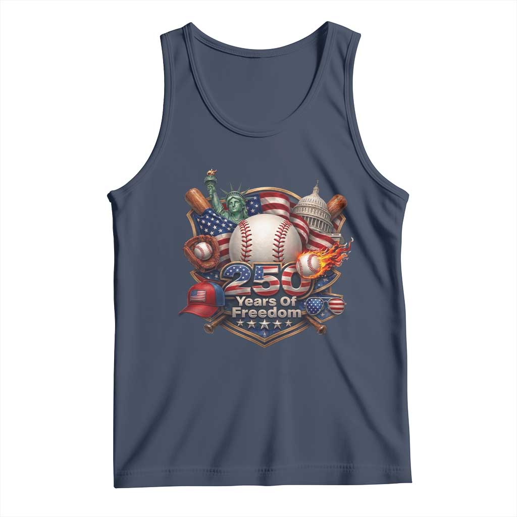 USA 250 Years Of Freedom Baseball Graphic Tank Top