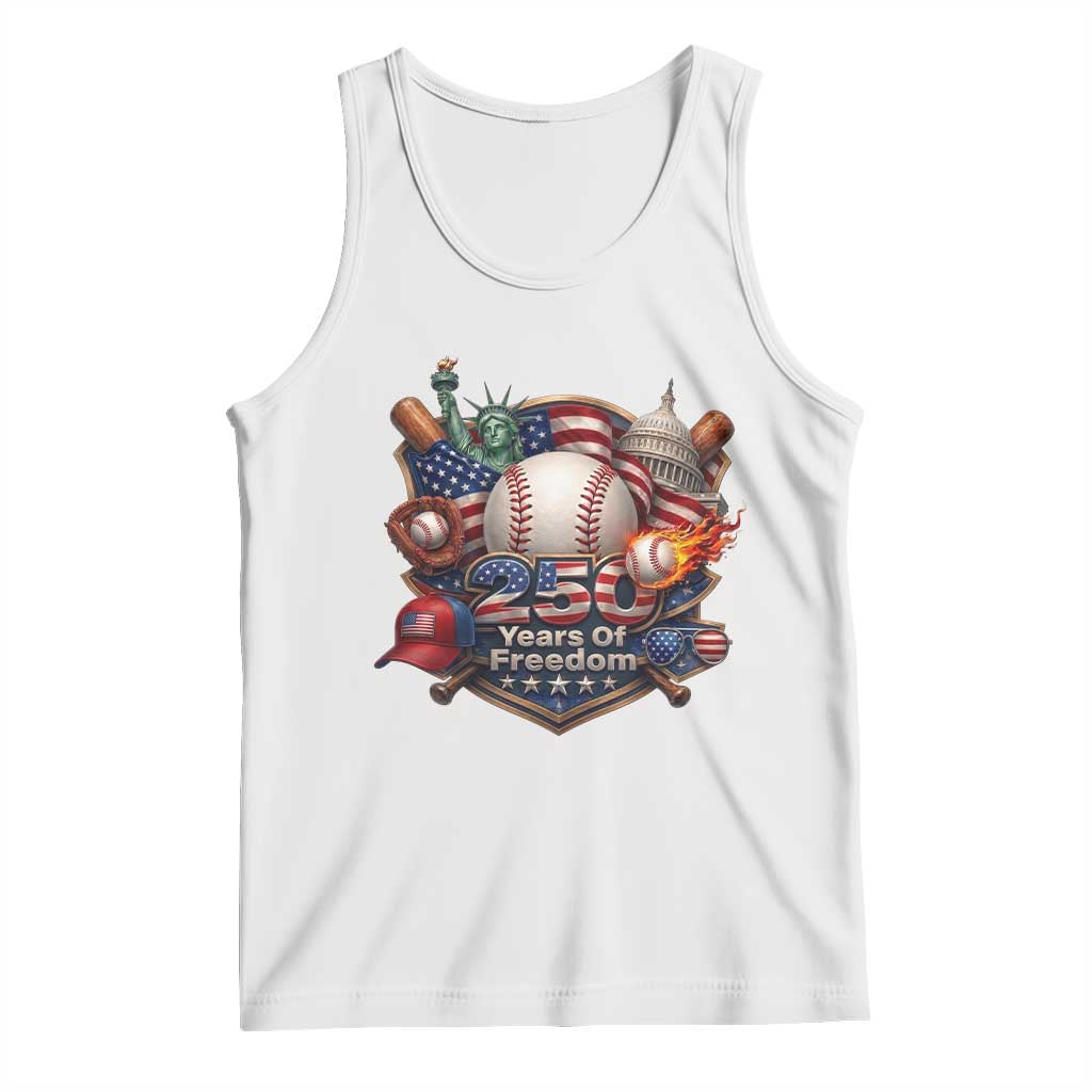 USA 250 Years Of Freedom Baseball Graphic Tank Top