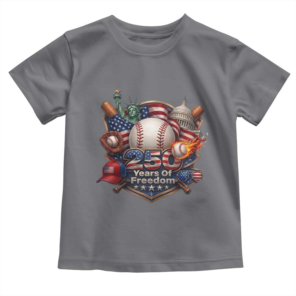 USA 250 Years Of Freedom Baseball Graphic Toddler T Shirt
