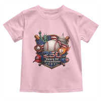 USA 250 Years Of Freedom Baseball Graphic Toddler T Shirt