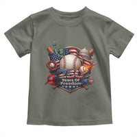 USA 250 Years Of Freedom Baseball Graphic Toddler T Shirt