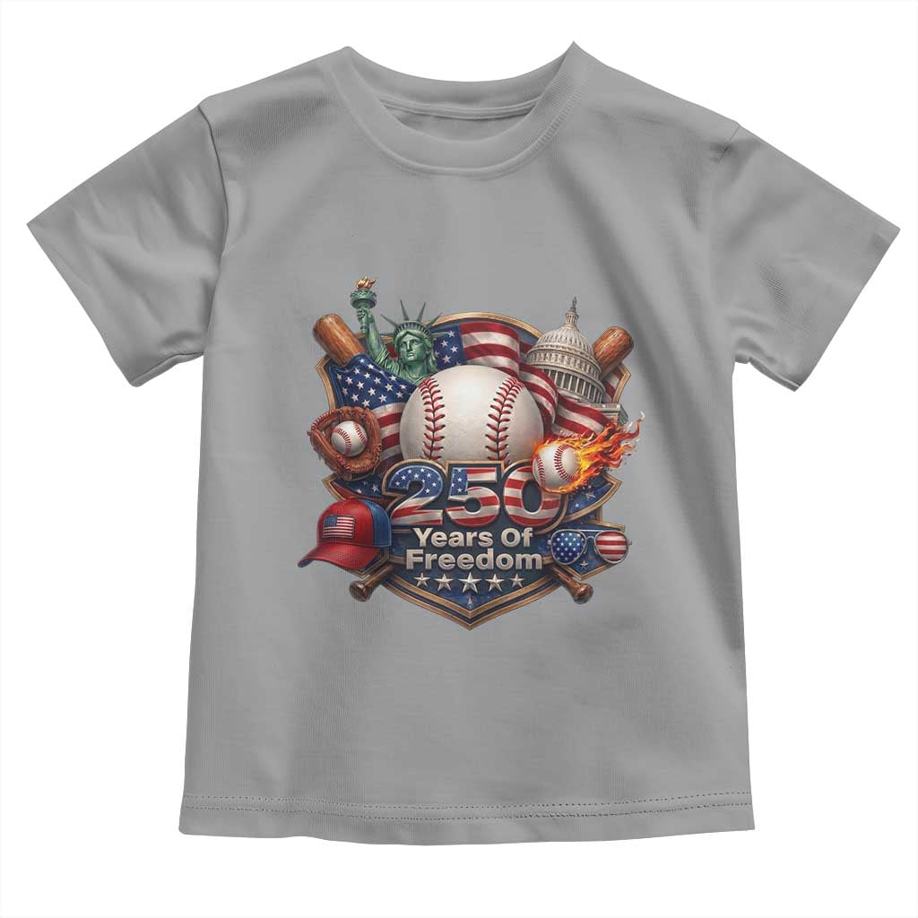 USA 250 Years Of Freedom Baseball Graphic Toddler T Shirt
