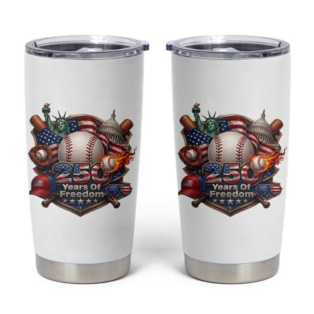 USA 250 Years Of Freedom Baseball Graphic Tumbler Cup