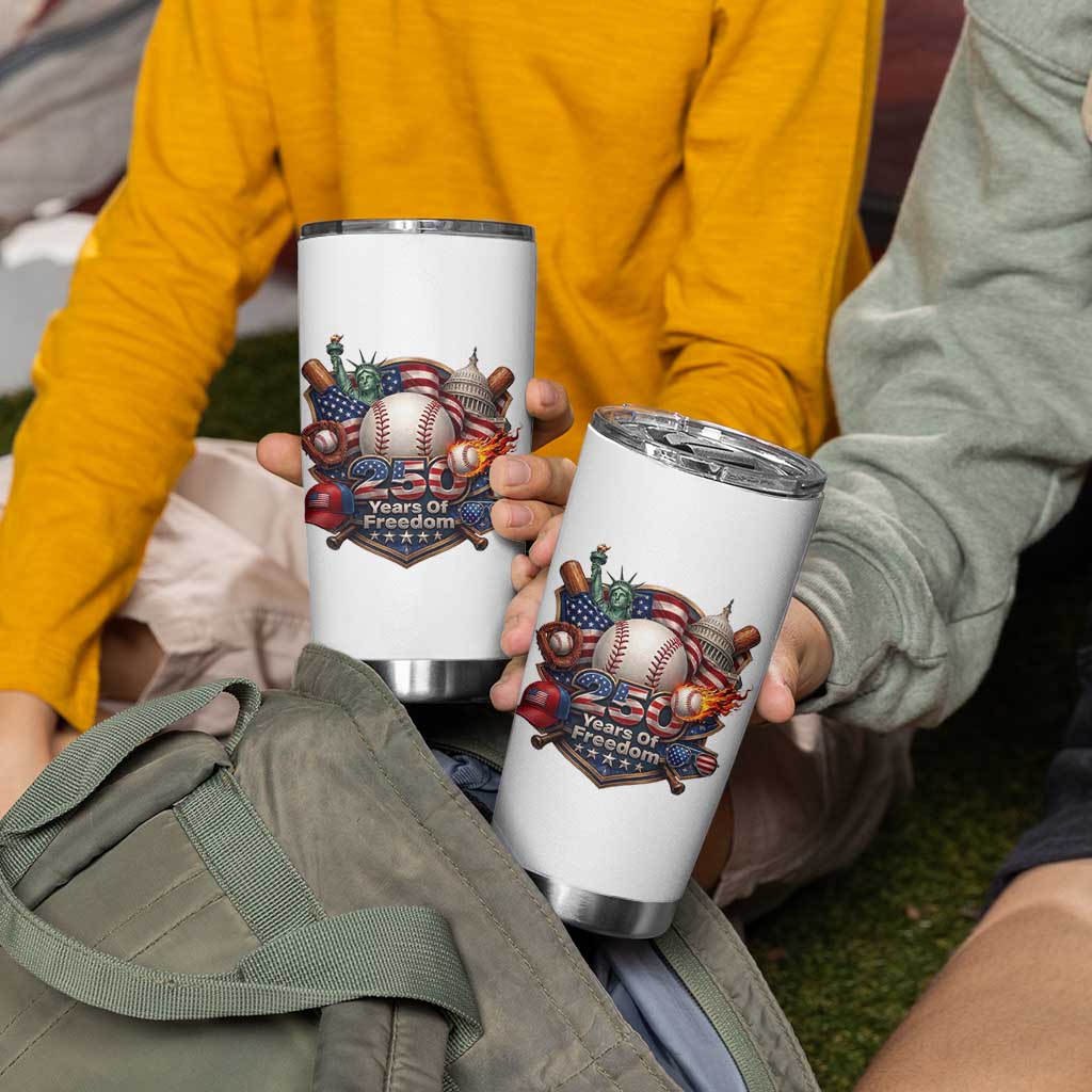 USA 250 Years Of Freedom Baseball Graphic Tumbler Cup