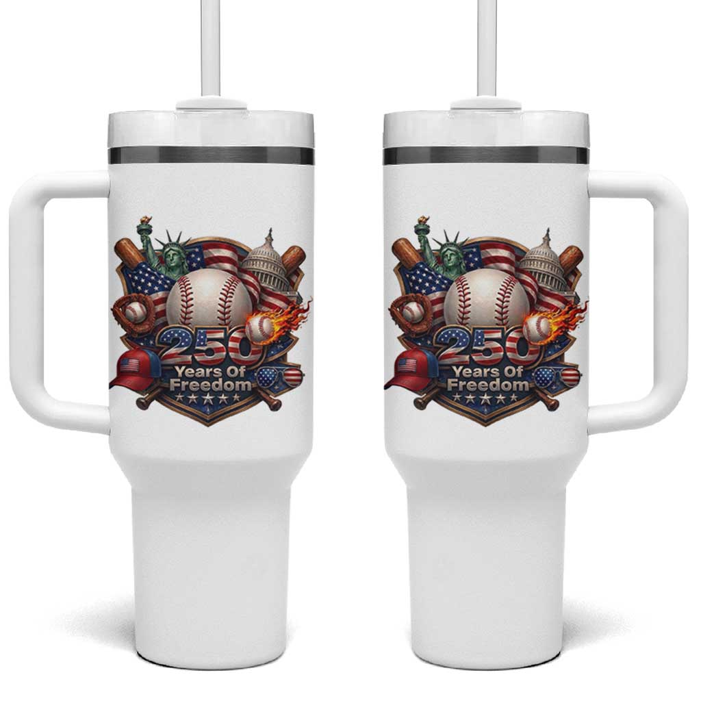 USA 250 Years Of Freedom Baseball Graphic Tumbler With Handle