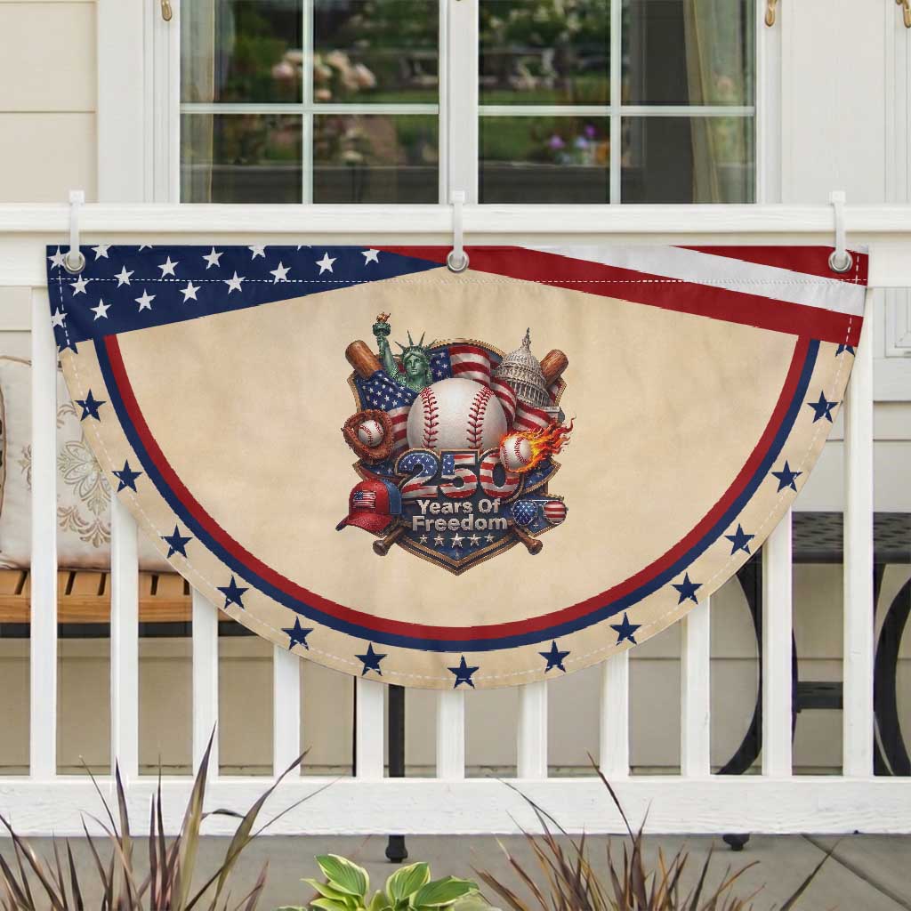 USA 250 Years Of Freedom Baseball Graphic Patriotic Fan Flag