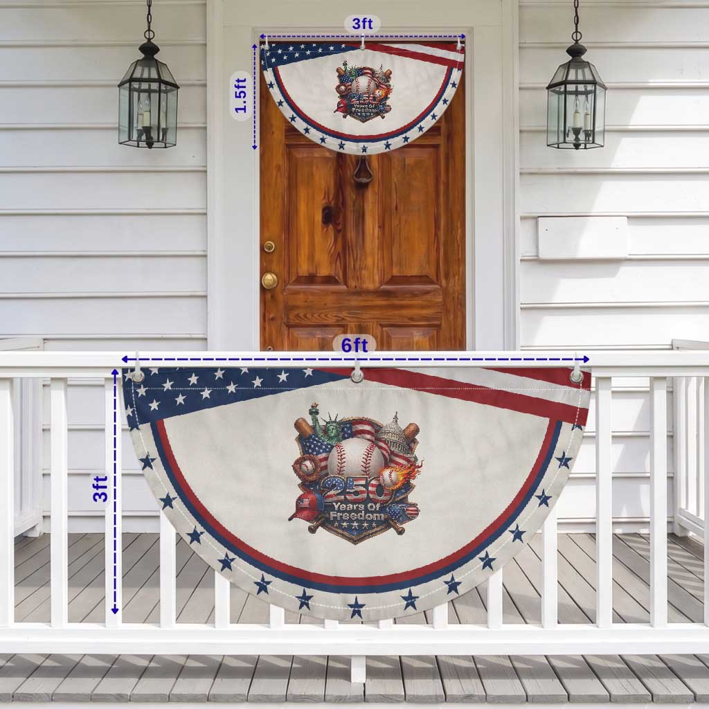 USA 250 Years Of Freedom Baseball Graphic Patriotic Fan Flag