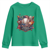 USA 250 Years Of Freedom Baseball Graphic Youth Sweatshirt