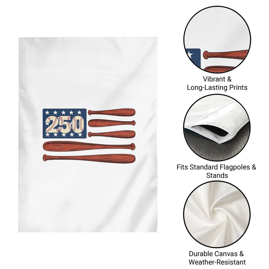 USA Flag Baseball Garden Flag America 250th Anniversary Gift
