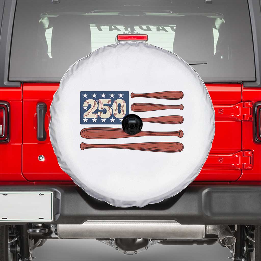 USA Flag Baseball Spare Tire Cover America 250th Anniversary Gift