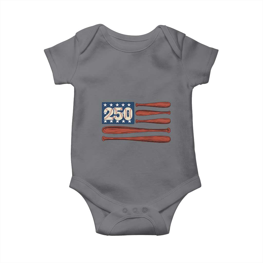 USA Flag Baseball Baby Onesie America 250th Anniversary Gift
