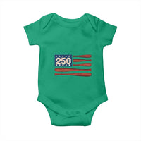 USA Flag Baseball Baby Onesie America 250th Anniversary Gift