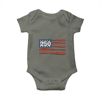 USA Flag Baseball Baby Onesie America 250th Anniversary Gift