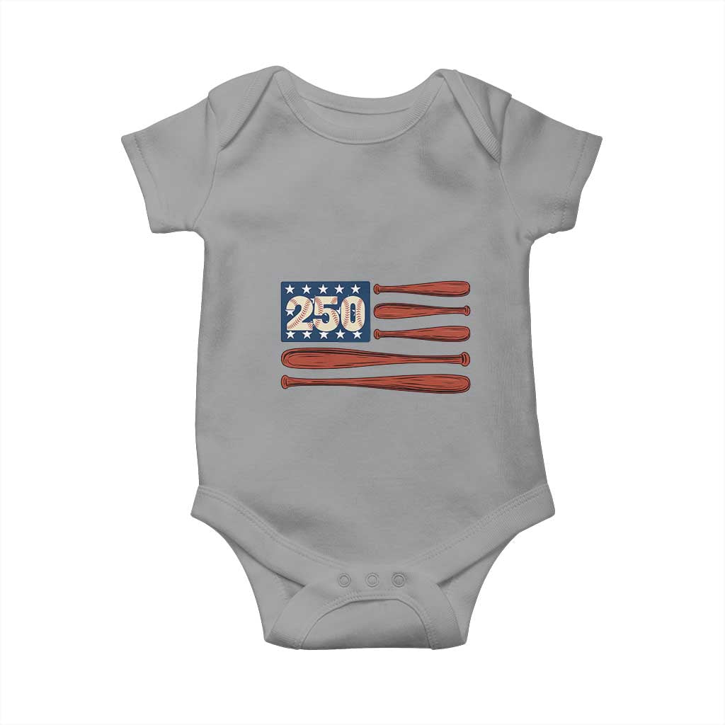 USA Flag Baseball Baby Onesie America 250th Anniversary Gift