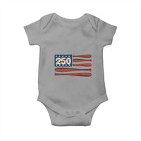 USA Flag Baseball Baby Onesie America 250th Anniversary Gift