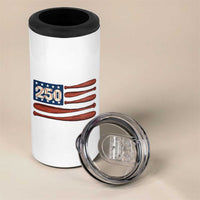 USA Flag Baseball 4 in 1 Can Cooler Tumbler America 250th Anniversary Gift