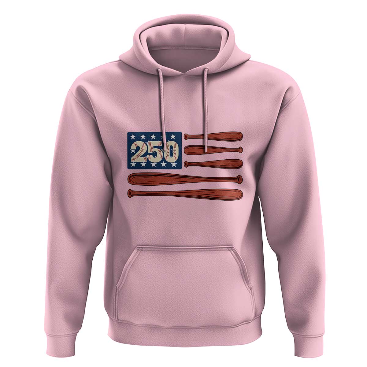 USA Flag Baseball Hoodie America 250th Anniversary Gift