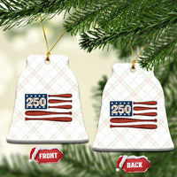 USA Flag Baseball Ceramic Ornament America 250th Anniversary Gift