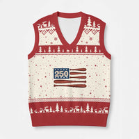 USA Flag Baseball V-Neck Knit Sweater Vest America 250th Anniversary Gift
