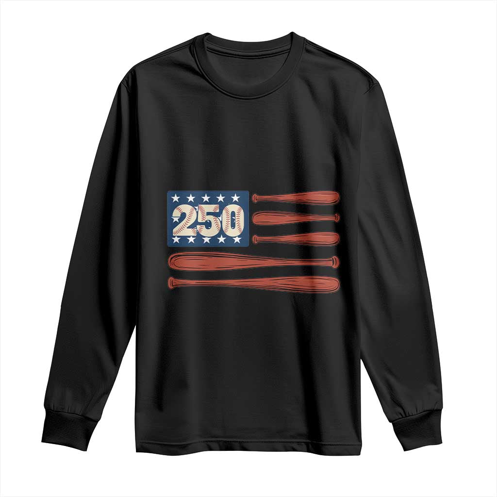 USA Flag Baseball Long Sleeve Shirt America 250th Anniversary Gift