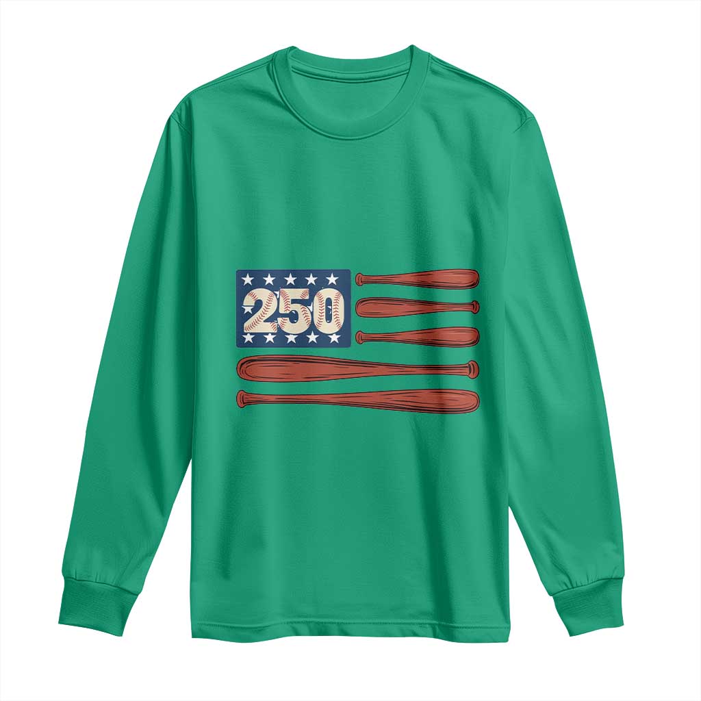 USA Flag Baseball Long Sleeve Shirt America 250th Anniversary Gift