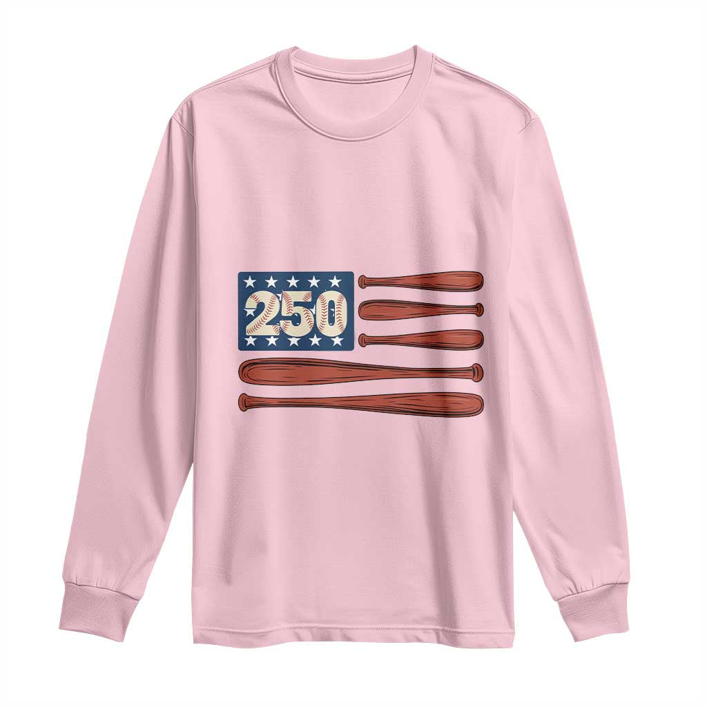 USA Flag Baseball Long Sleeve Shirt America 250th Anniversary Gift