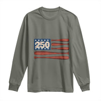 USA Flag Baseball Long Sleeve Shirt America 250th Anniversary Gift