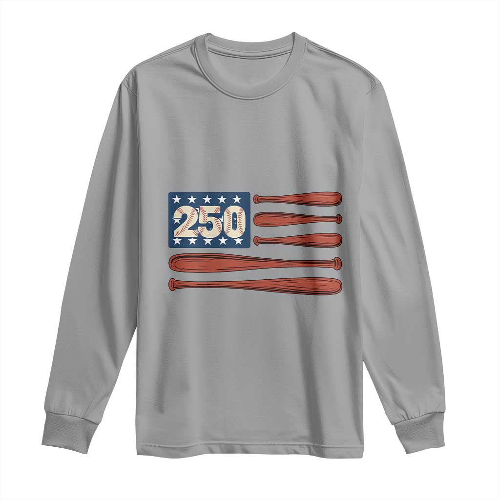USA Flag Baseball Long Sleeve Shirt America 250th Anniversary Gift